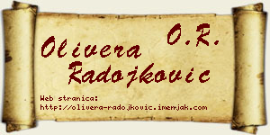 Olivera Radojković vizit kartica